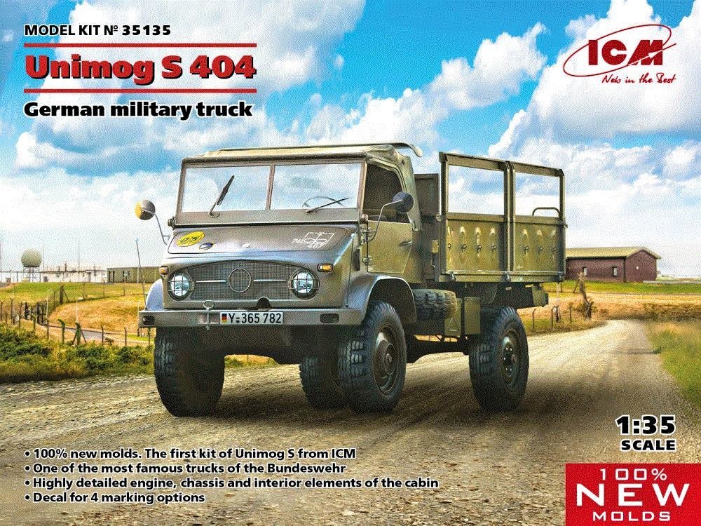 1/35 UNIMOG S404 German Military Truck (4x camo)