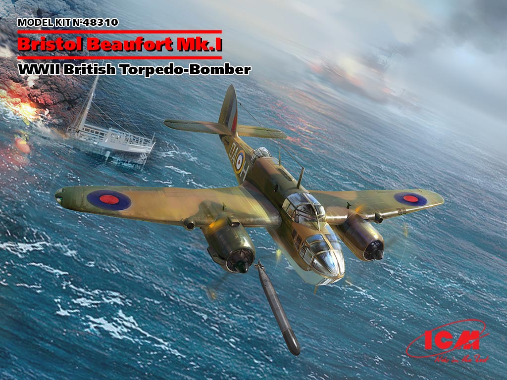 1/48 Br.Beaufort Mk.I, British WWII Torpedo Bomber