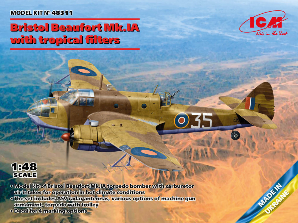 1/48 Bristol Beaufort Mk.IA with tropical filter