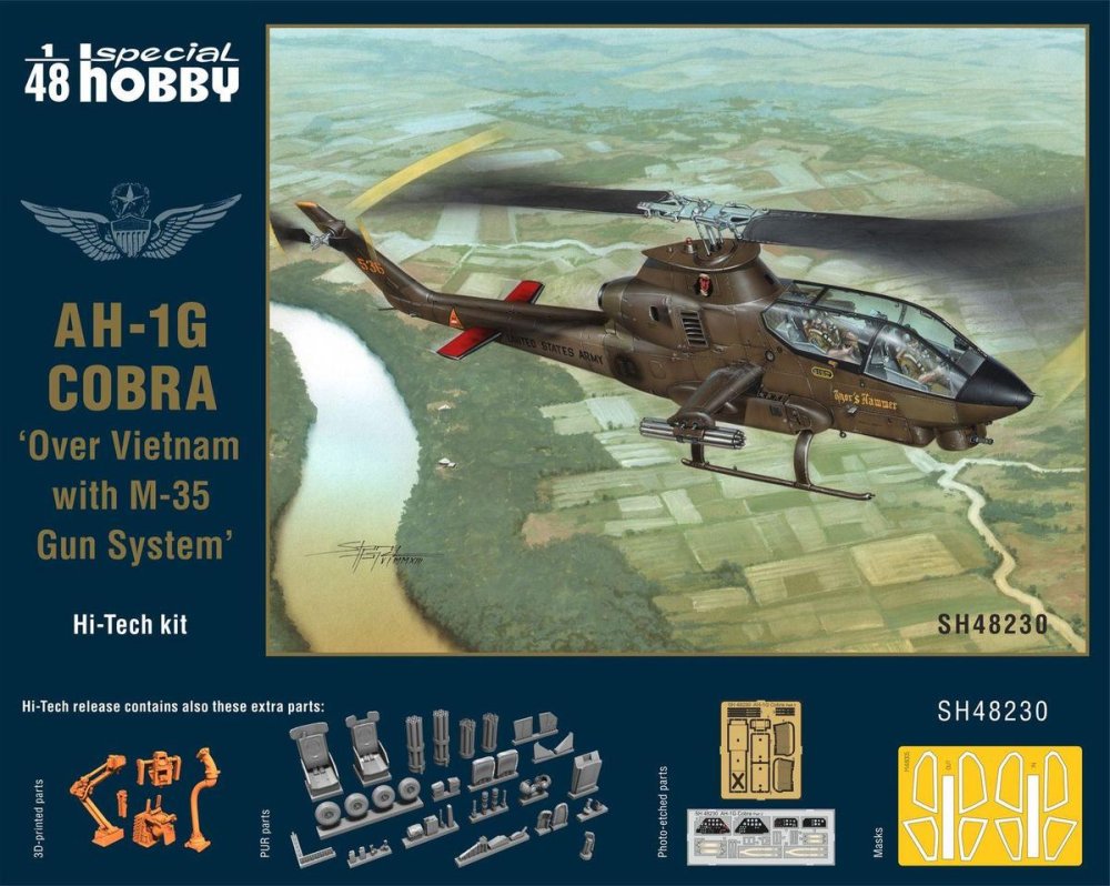 1/48 AH-1G COBRA with M-35 Gun System (Hi-Tech)