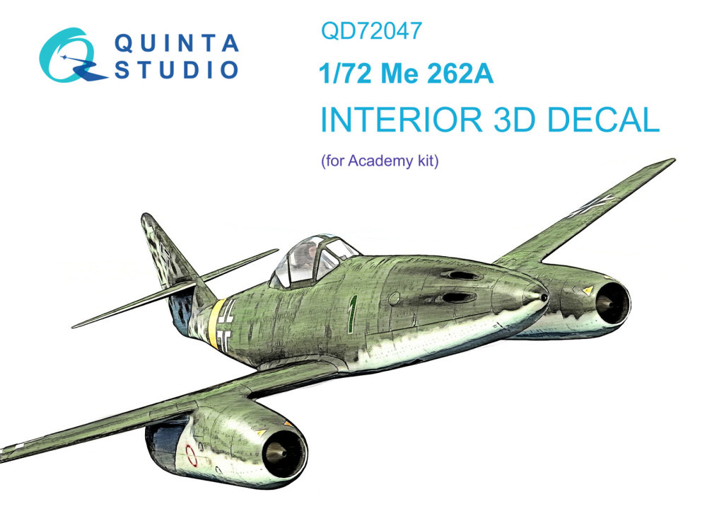 1/72 Me-262A 3D-Printed&col. Interior (ACAD)