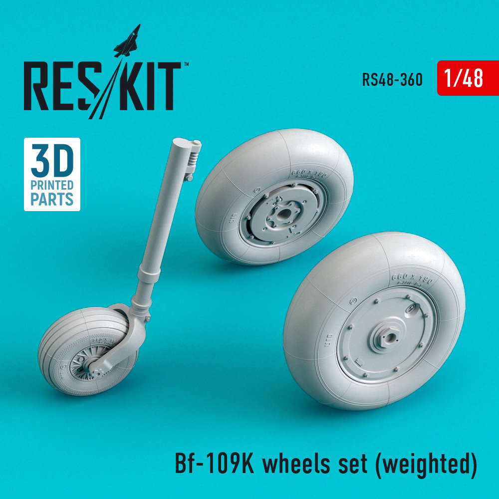 1/48 Bf-109K wheels set (weighted) 
