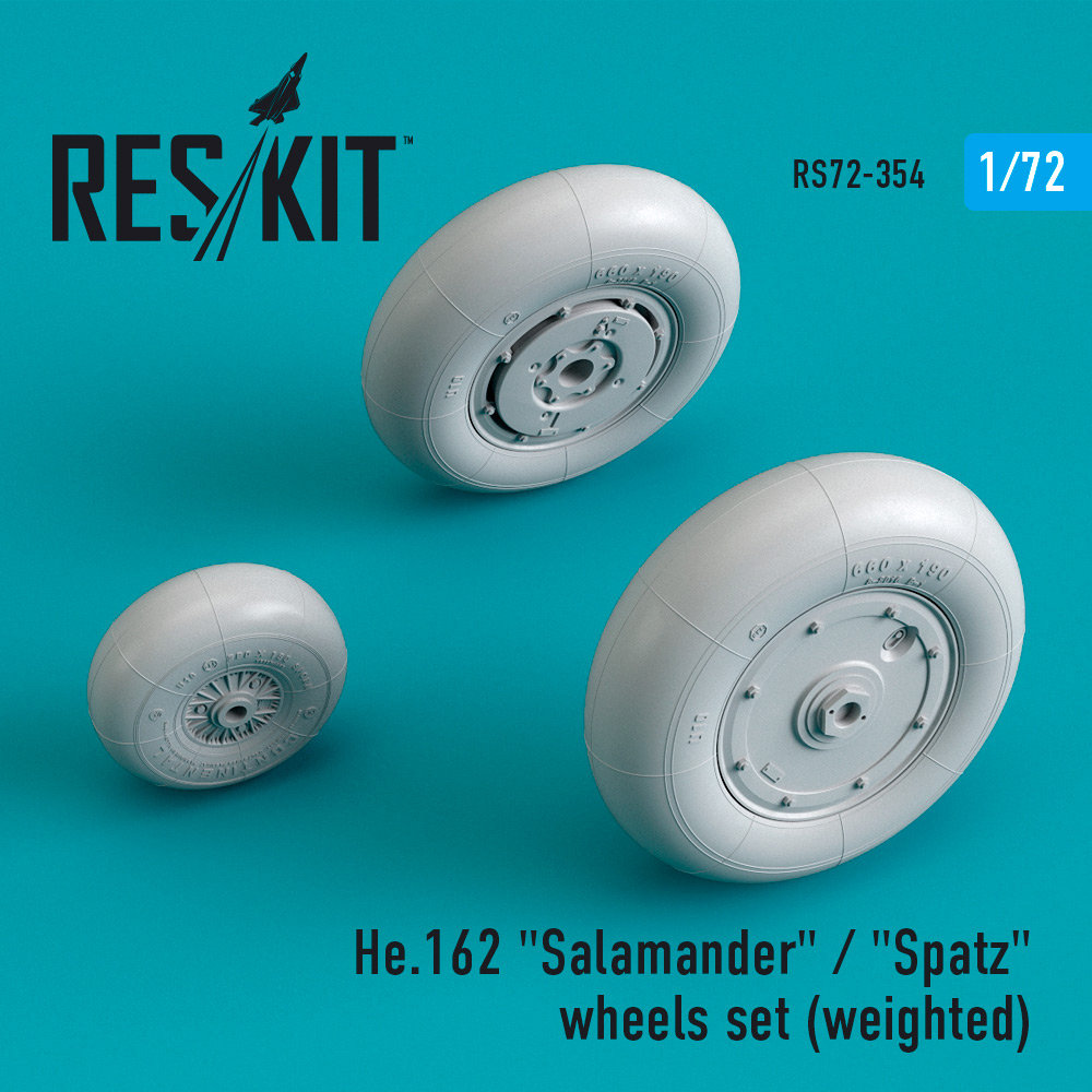 1/72 He 162 Salamander/Spatz wheels (weighted)