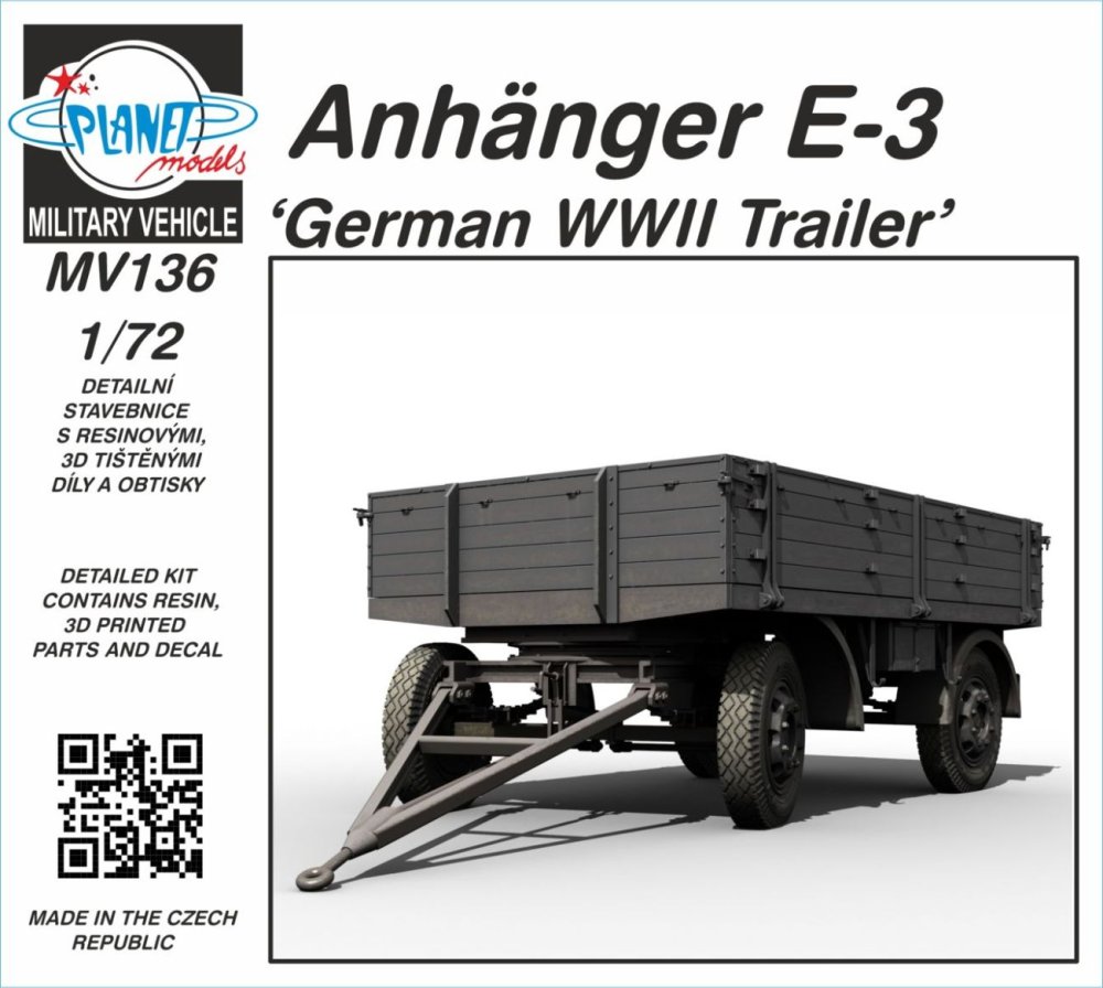 1/72 Anhänger E-3 German Trailer WWII (resin kit)
