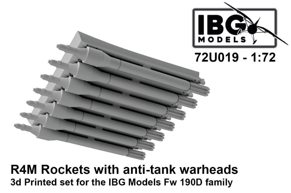 1/72 R4M Rockets w/ AT warheads for Fw 190D (3D)