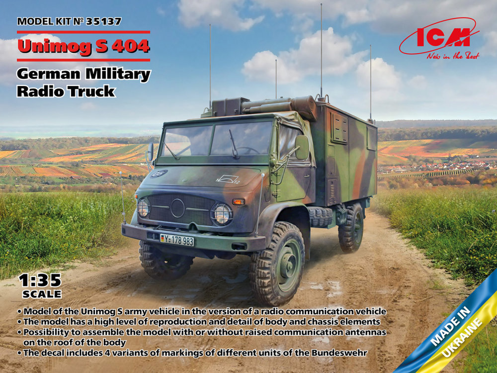 1/35 UNIMOG S404 German Military Radio Truck