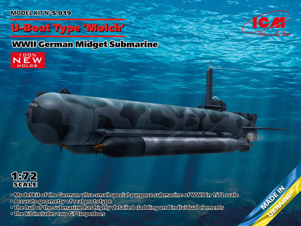 1/72 U-Boat Type 'Molch', German WWII Midget Subm.