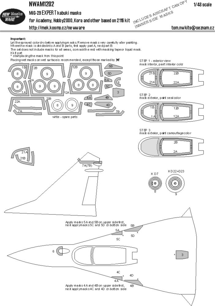 1/48 Mask MiG-29 EXPERT (ACAD/HOBBY 2000)