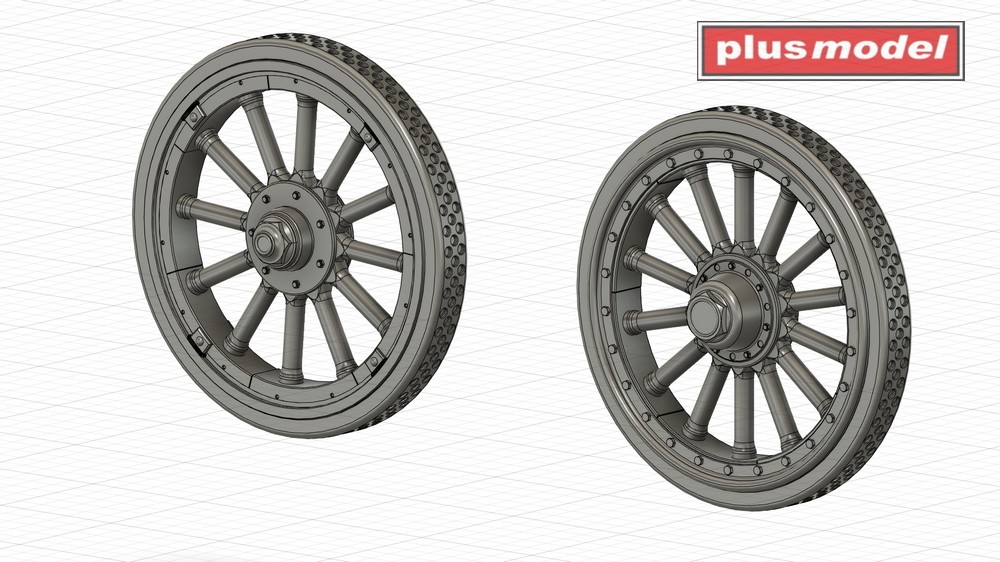 1/35 Canadian MG carrier wheels pattern A (3D Pr.)