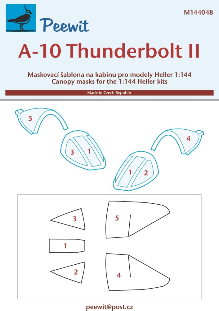 1/144 Canopy mask A-10 Thunderbolt II (HELL)
