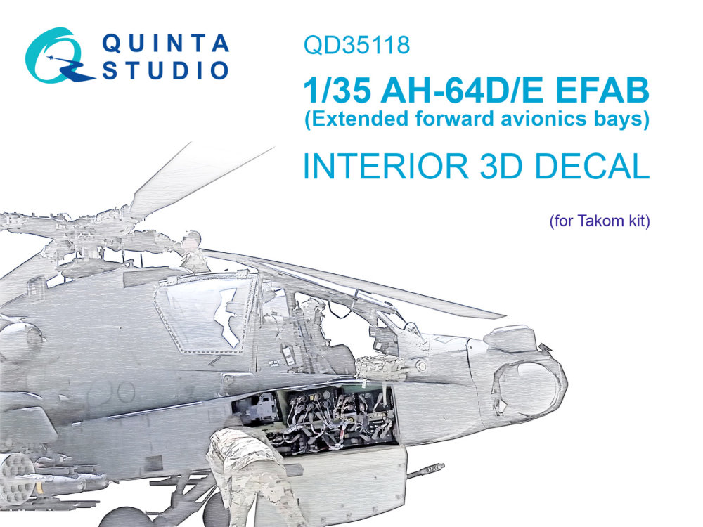 1/35 AH-64D Ext.forward avionics bays 3D&col.Int.