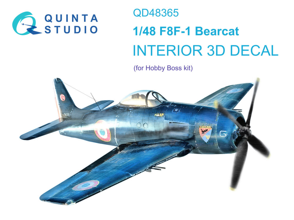 1/48 F8F-1 Bearcat 3D-Print.&col.Interior (HOBBYB)