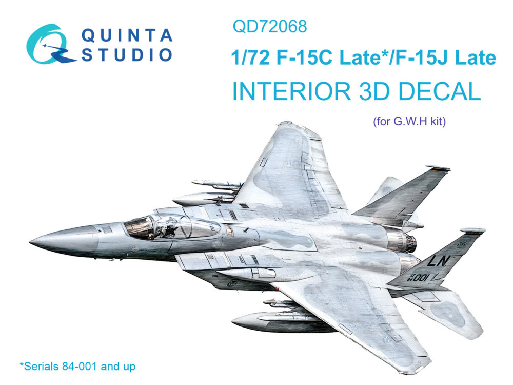 1/72 F-15C Late/F-15J Late 3D&col.Interi (GWH)