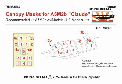 1/72 Canopy mask A5M2b Claude (AVIM/LF)