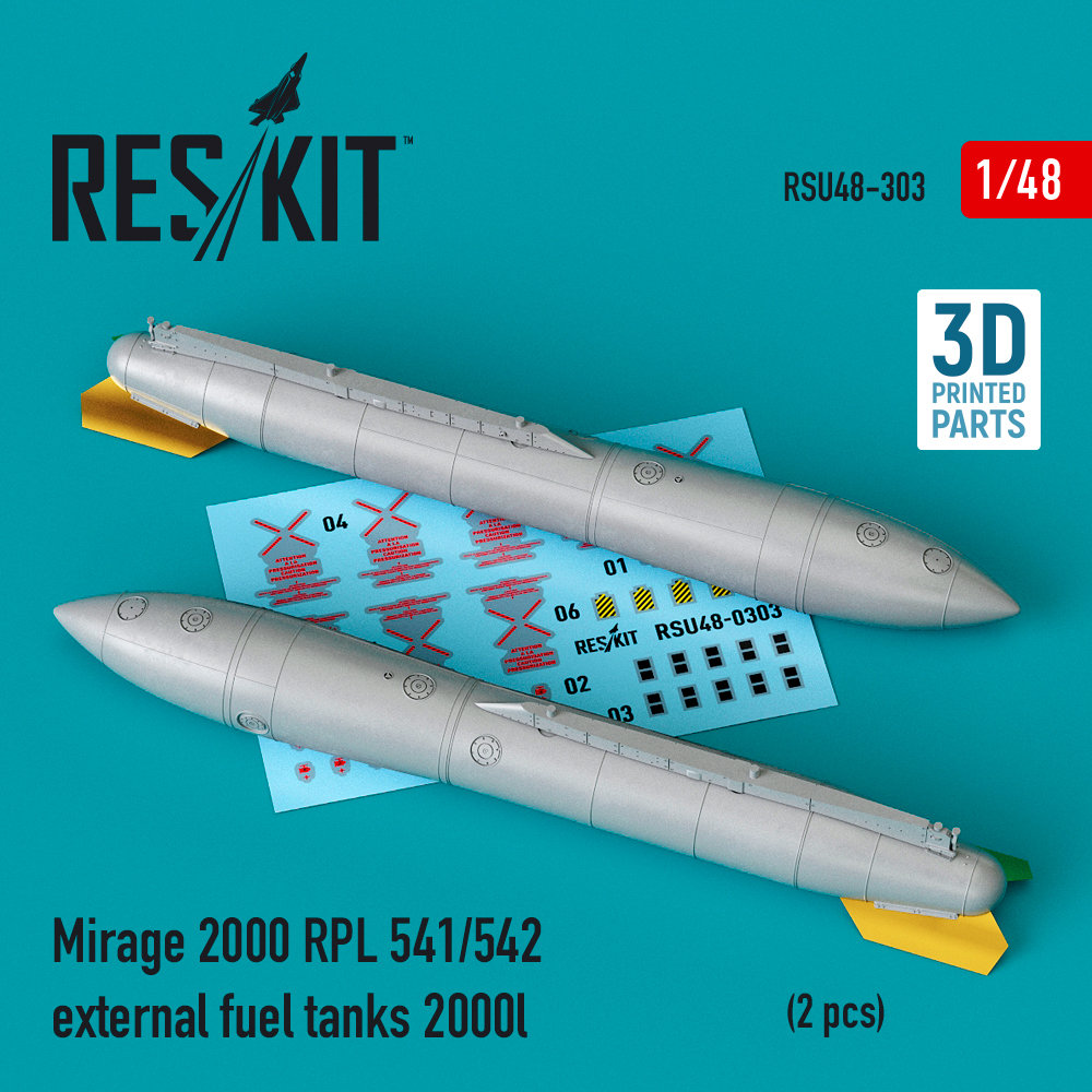 1/48 Mirage 2000 RPL 501/502 ext.fuel tanks 2000l