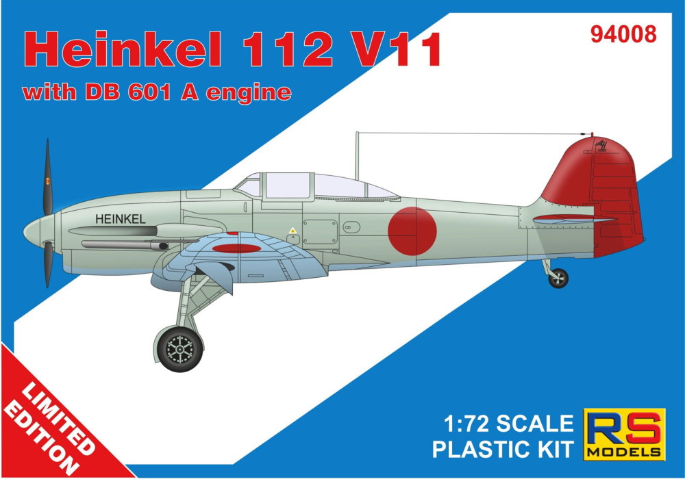 1/72 Heinkel 112 V11 w/ DB 601A engine (3x camo)