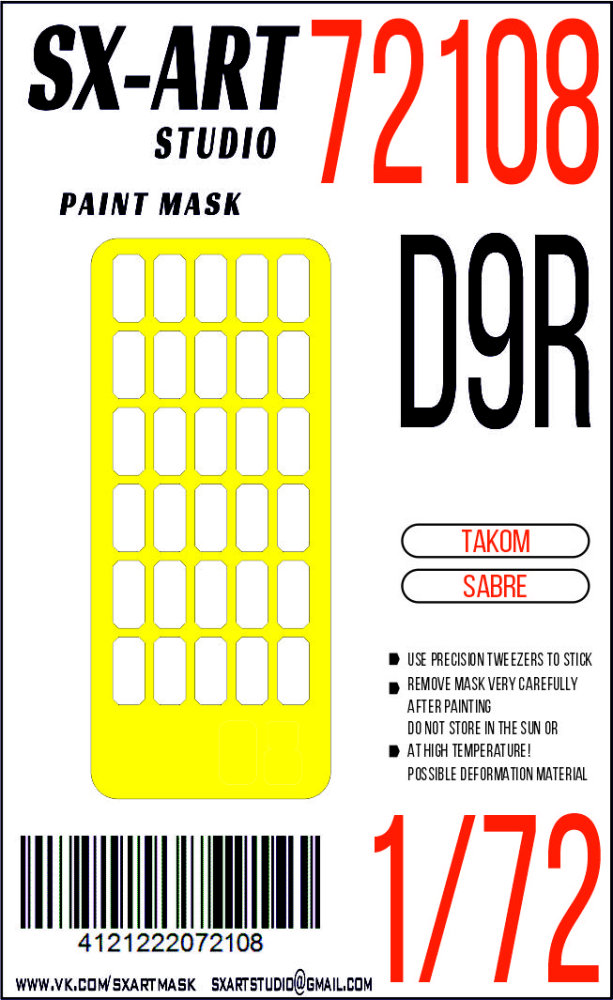 1/72 Paint mask D9R (TAKOM/Sabre)