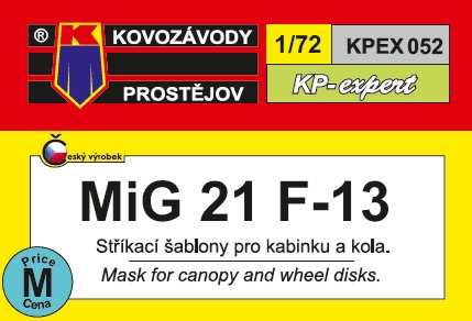 1/72 Canopy&wheel mask MiG-21 F-13