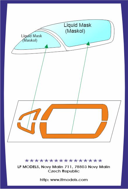 1/72 Canopy mask MB-326 Two seats (LF)