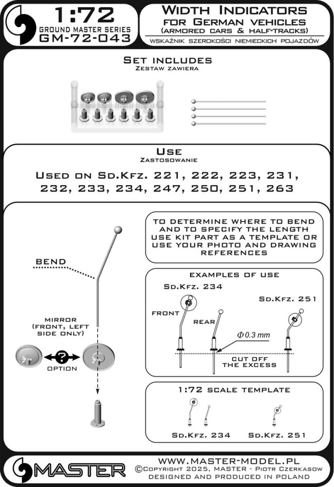 1/72 Width indicators for German vehicles (4 pcs.)