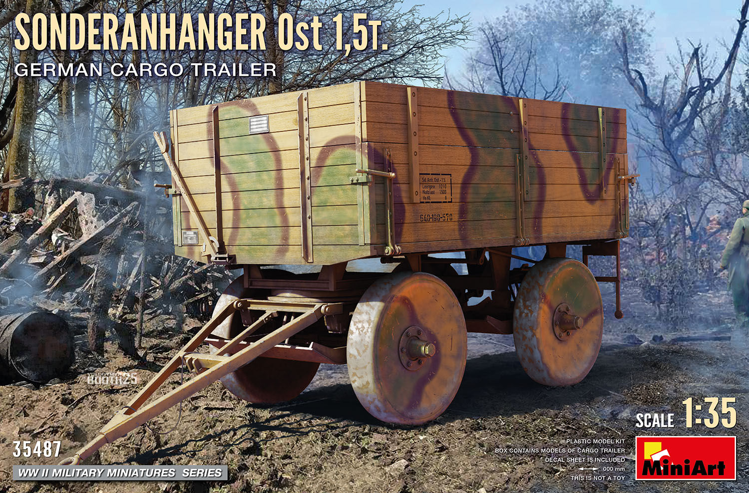 1/35 Sonderanhanger Ost 1.5t, German Cargo Trailer