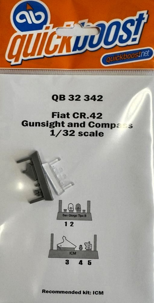1/32 Fiat CR.42 gunsight and compass (ICM)