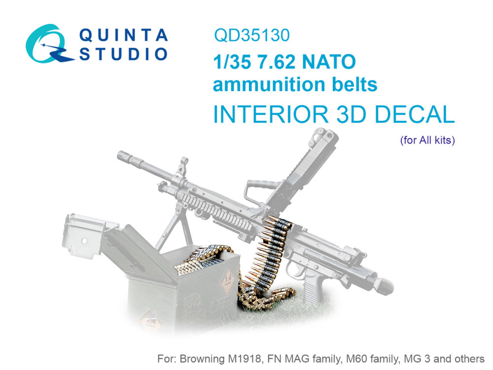 1/35 NATO 7.62 ammunition belts (All kits)