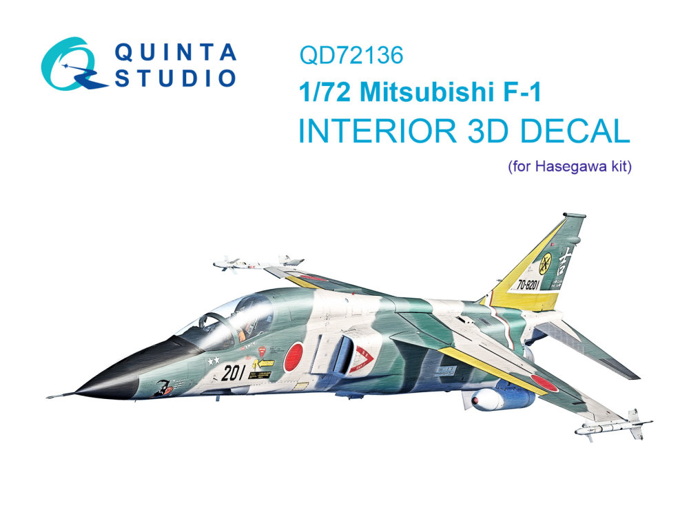 1/72 Mitsubishi F-1 3D-Print.&col.Interior (HAS)