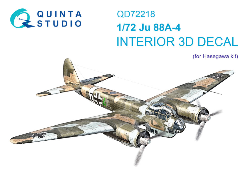 1/72 Ju 88A-4 3D-Print.&col.interior (HAS)