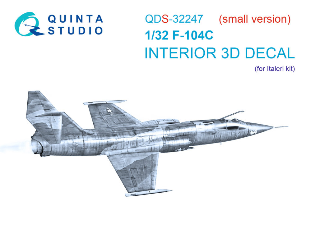 1/32 F-104C 3D-Print.&col.Interior (ITAL) SMALL