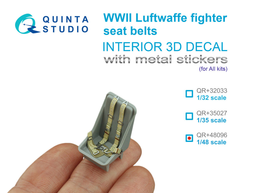 1/48 WWII German fighter seat belts 