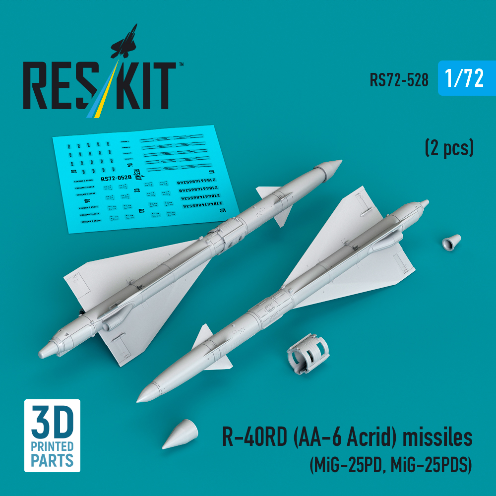 1/72 R-40RD (AA-6 'Acrid') missiles (2 pcs.)
