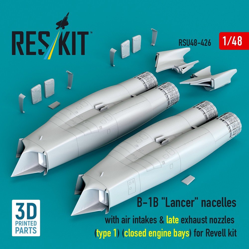 1/48 B-1B 'Lancer' nacelles late (closed eng.bay)