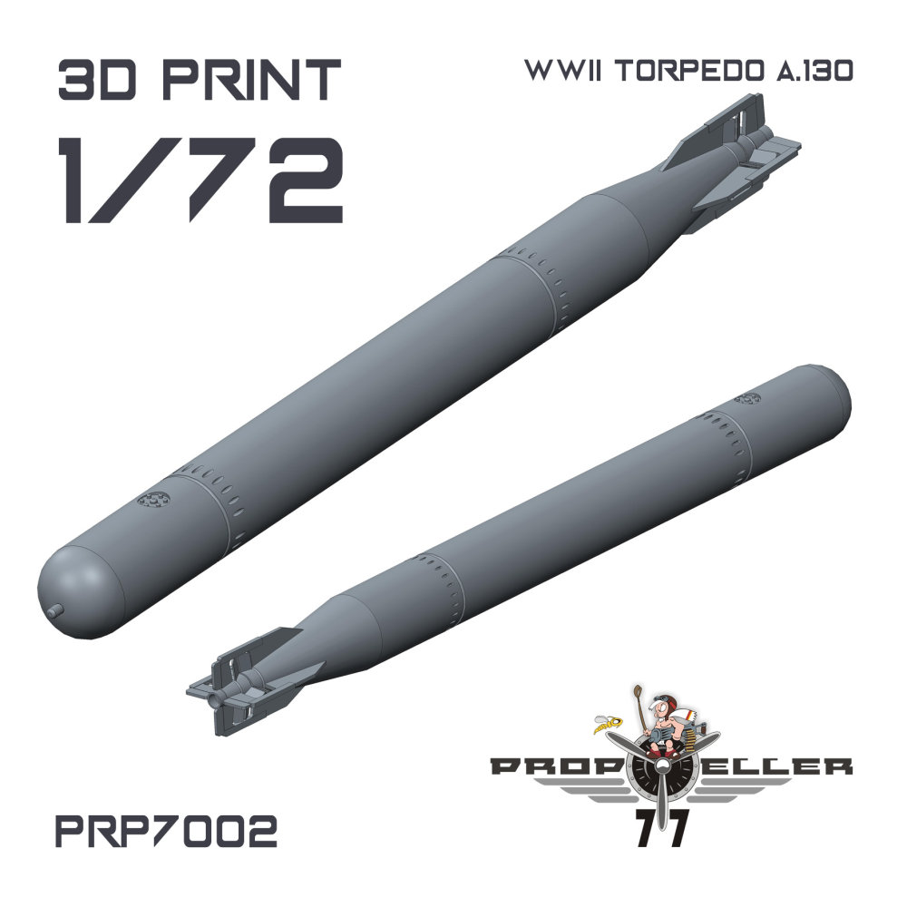 1/72 Italian WWII Torpedo A.130 Variant 2