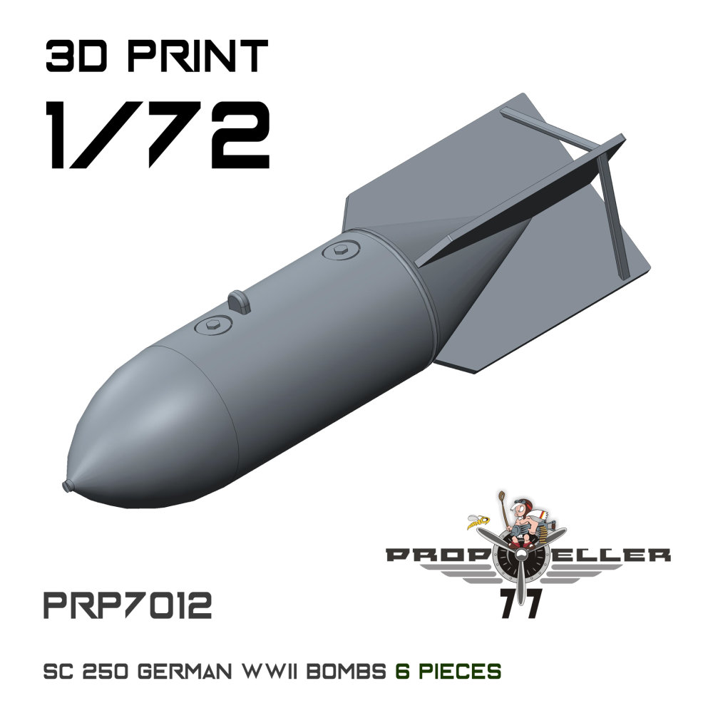 1/72 SC 250 German WWII bombs (6 pcs.)