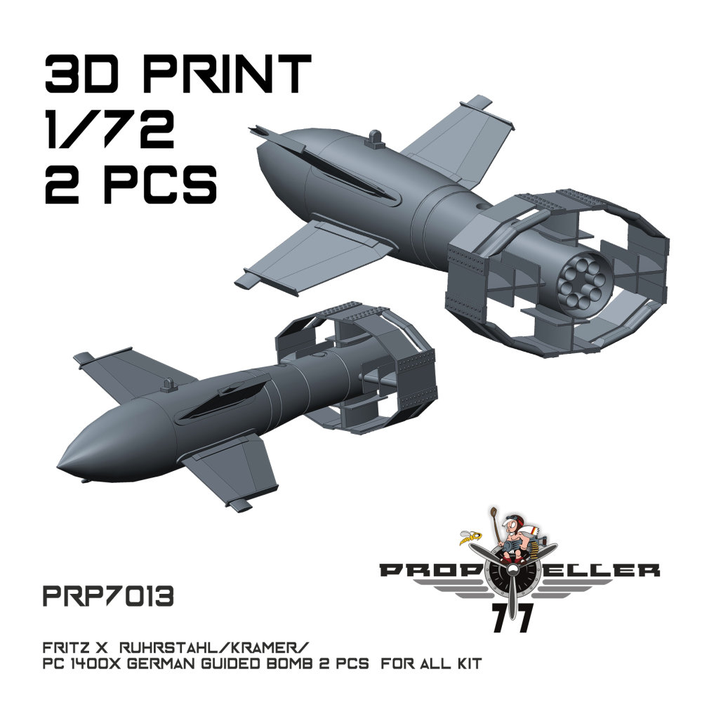 1/72 Fritz X Ruhrstahl/ PC 1400X German bomb (2x)