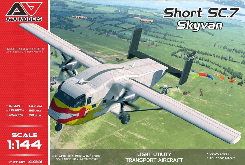 1/144 Short SC.7 'Skyvan' (2x camo)