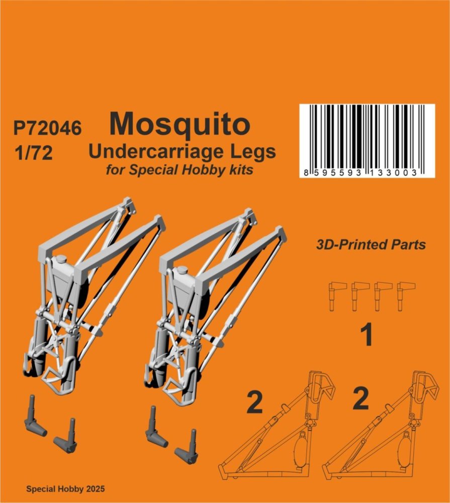 1/72 Mosquito Undercarriage Legs (SP.HOBBY)