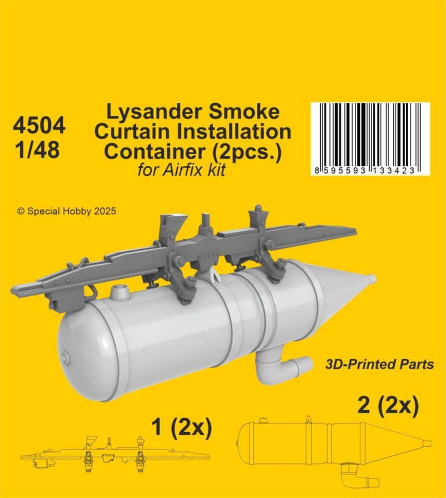 1/48 Lysander Smoke Curtain Install.Container (2x)