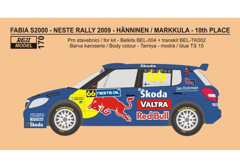 1/24 Transkit Fabia S2000 10th Finland 2009 (EASY)