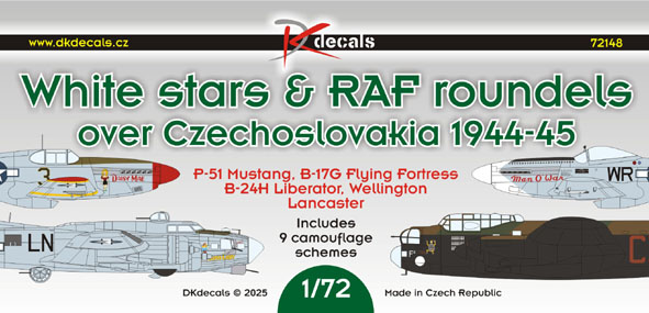 1/72 White stars & RAF roundels o. Czechoslovakia