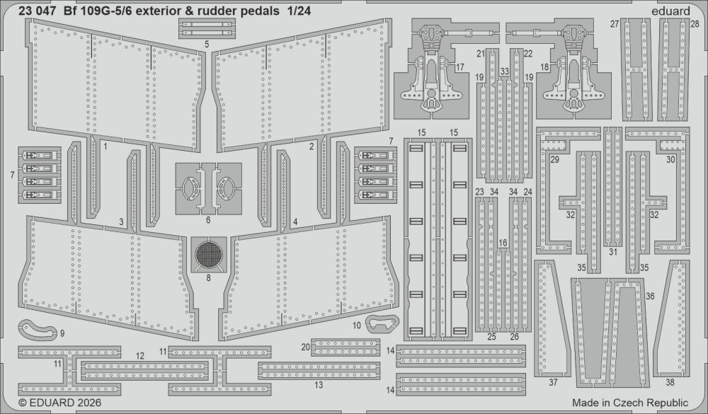 SET Bf 109G-5/6 exterior & rudder pedals (AIRF)