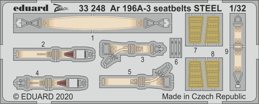 1/32 Ar 196A-3 seatbelts STEEL (REV)