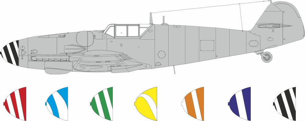 Mask 1/24 Bf 109G-5/6 spinner spirals (AIRF)