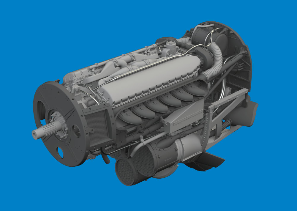 BRASSIN 1/48 P-40N engine PRINT (EDU)