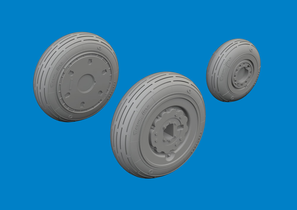 BRASSIN 1/48 MiG-21F wheels (EDU)