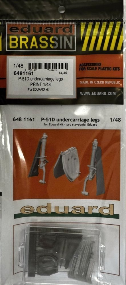 BRASSIN 1/48 P-51D undercar. legs PRINT (EDU)