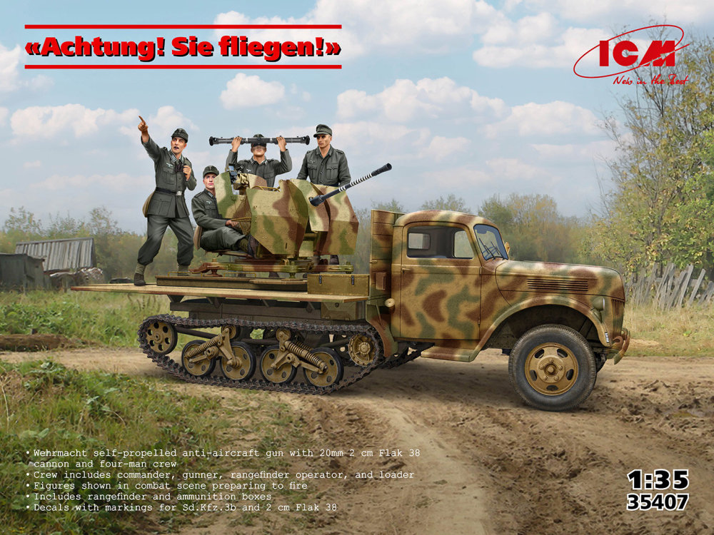 1/35 Sd.Kfz.3b with 2cm Flak 38 and crew (4 fig.)