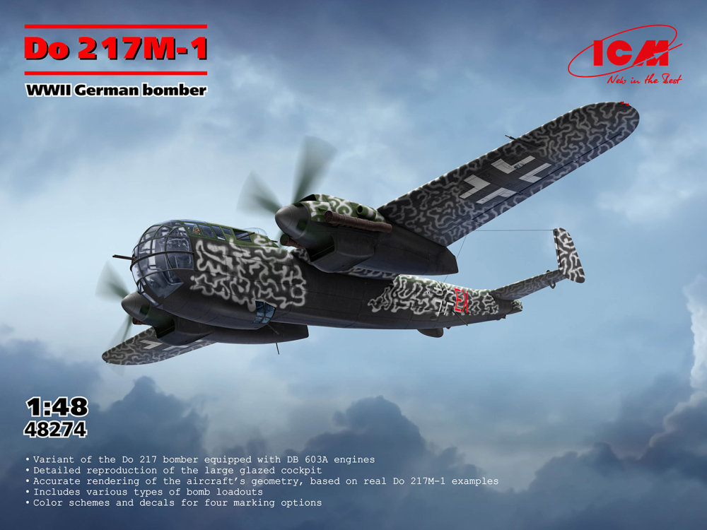 1/48 Do 217M-1 German bomber WWII (4x camo)