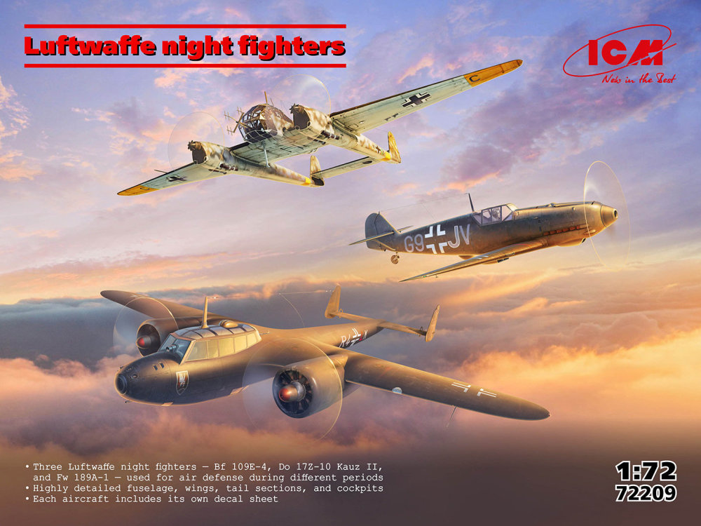 1/72 Luftwaffe Night Fighters (3 kits)